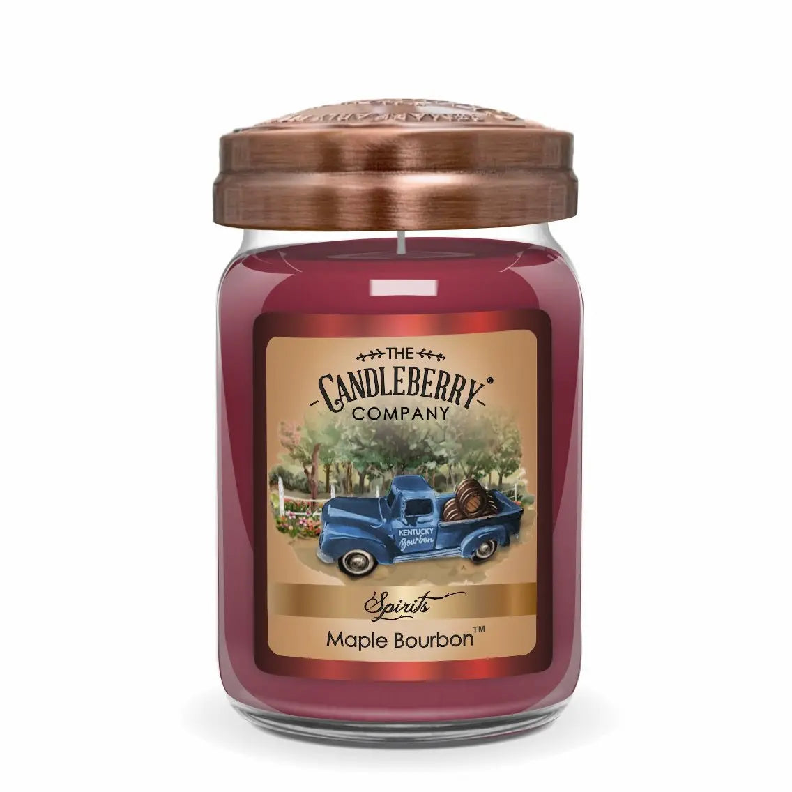 SPIRITS - Maple Bourbon™, Large Jar Candle (Collective) by The Candleberry® Candle Company, scented candle main product photo