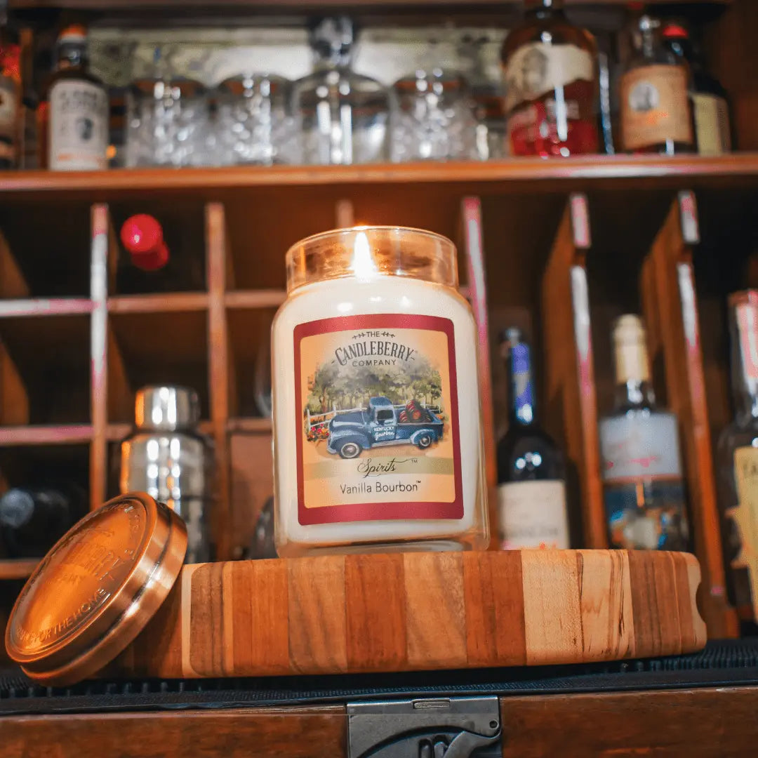 SPIRITS - Vanilla Bourbon™, Large Jar Candle (Collective) by The Candleberry® Candle Company, scented candle detail photo 3