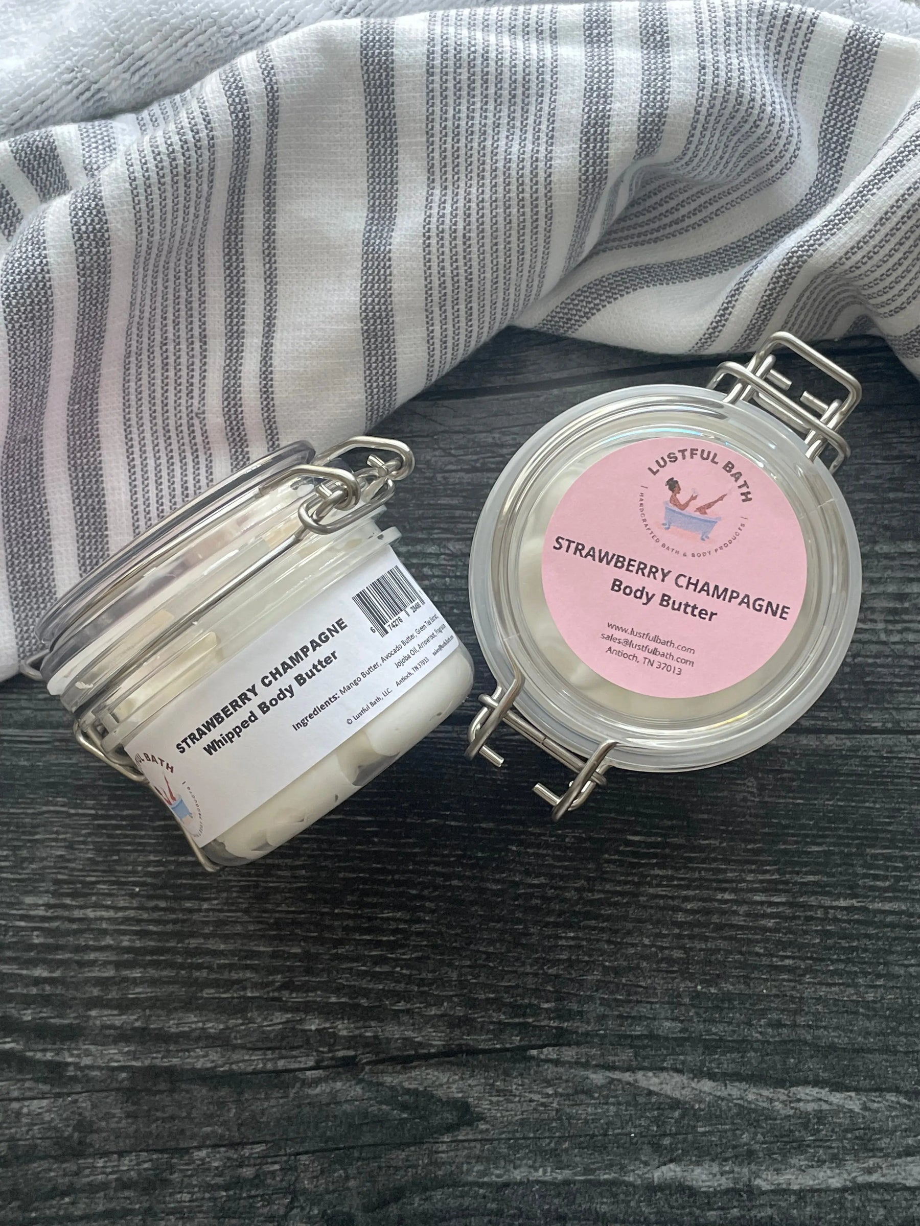 Strawberry Champagne Body Butter by Lustful Bath, LLC, natural skincare detail photo 4