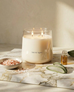 Salt & Agave Candle by Believe Candle, Southern food gift detail photo 3