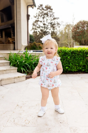 Sandcastle Kingdom Organic Muslin Bubble Romper by Nola Tawk, Southern lifestyle apparel detail photo 3