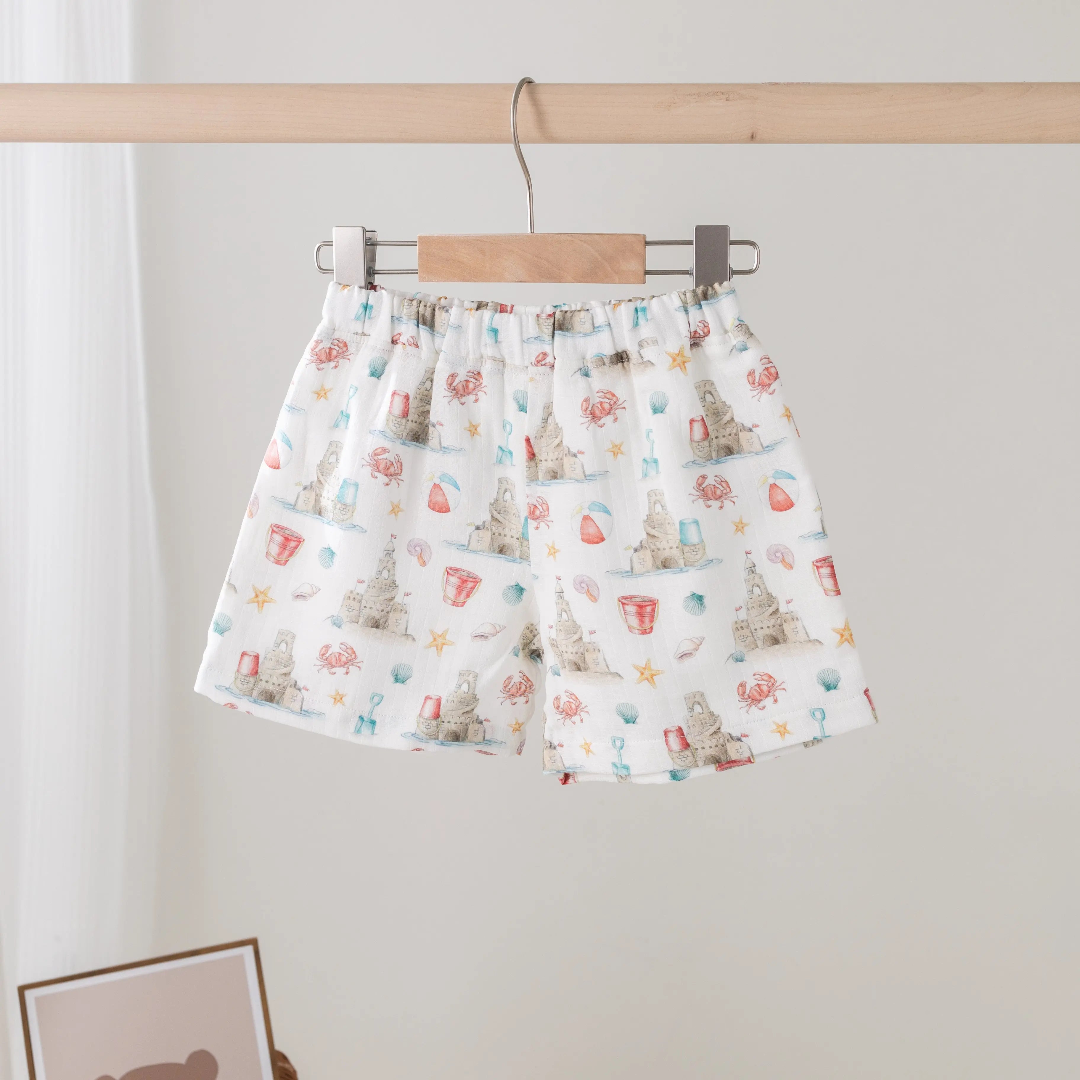 Sandcastle Kingdom Organic Muslin Shorts by Nola Tawk, children's boutique clothing main product photo