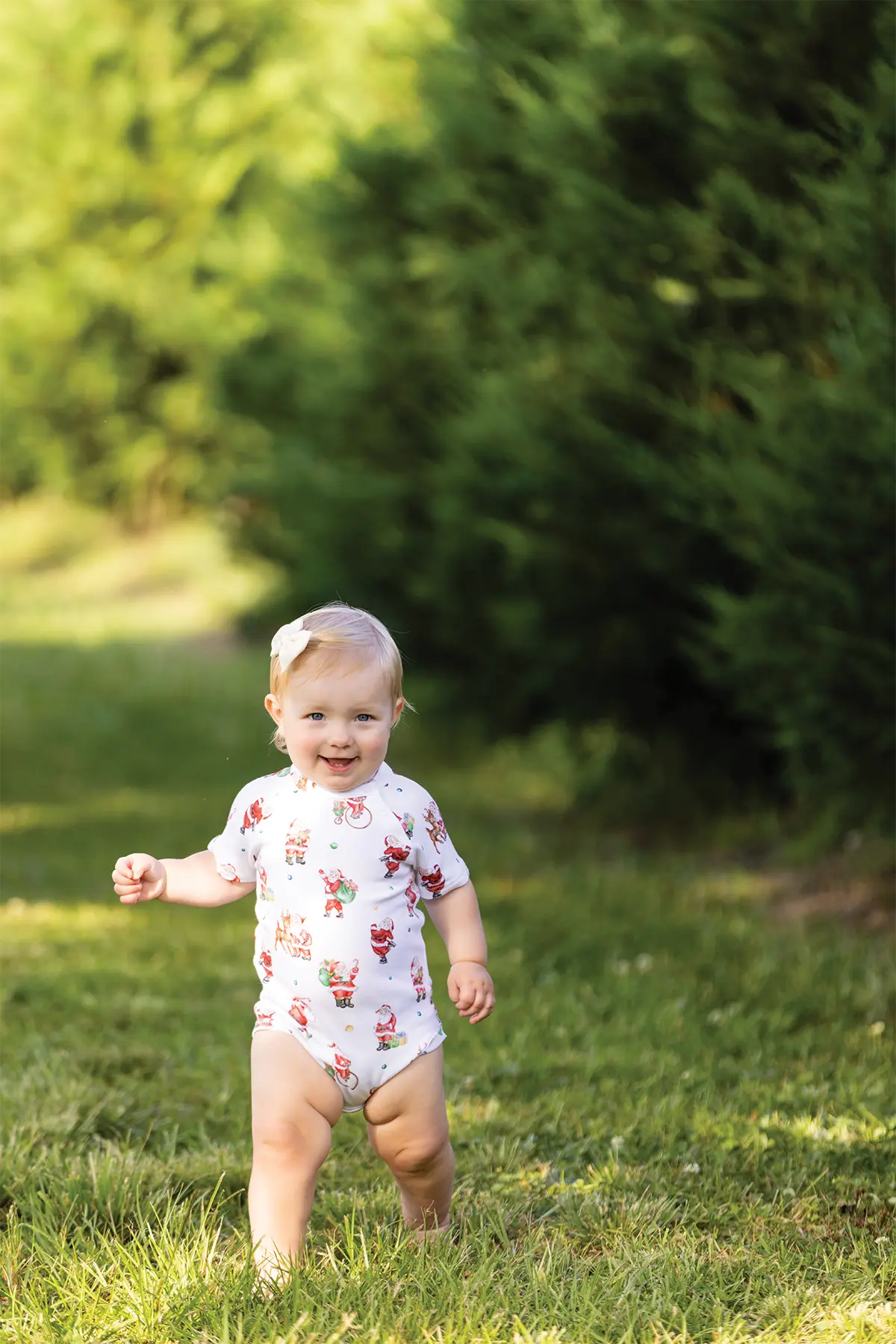 Santa Claus is Coming to Town Organic Cotton Christmas Onesie by Nola Tawk, Southern lifestyle apparel detail photo 3