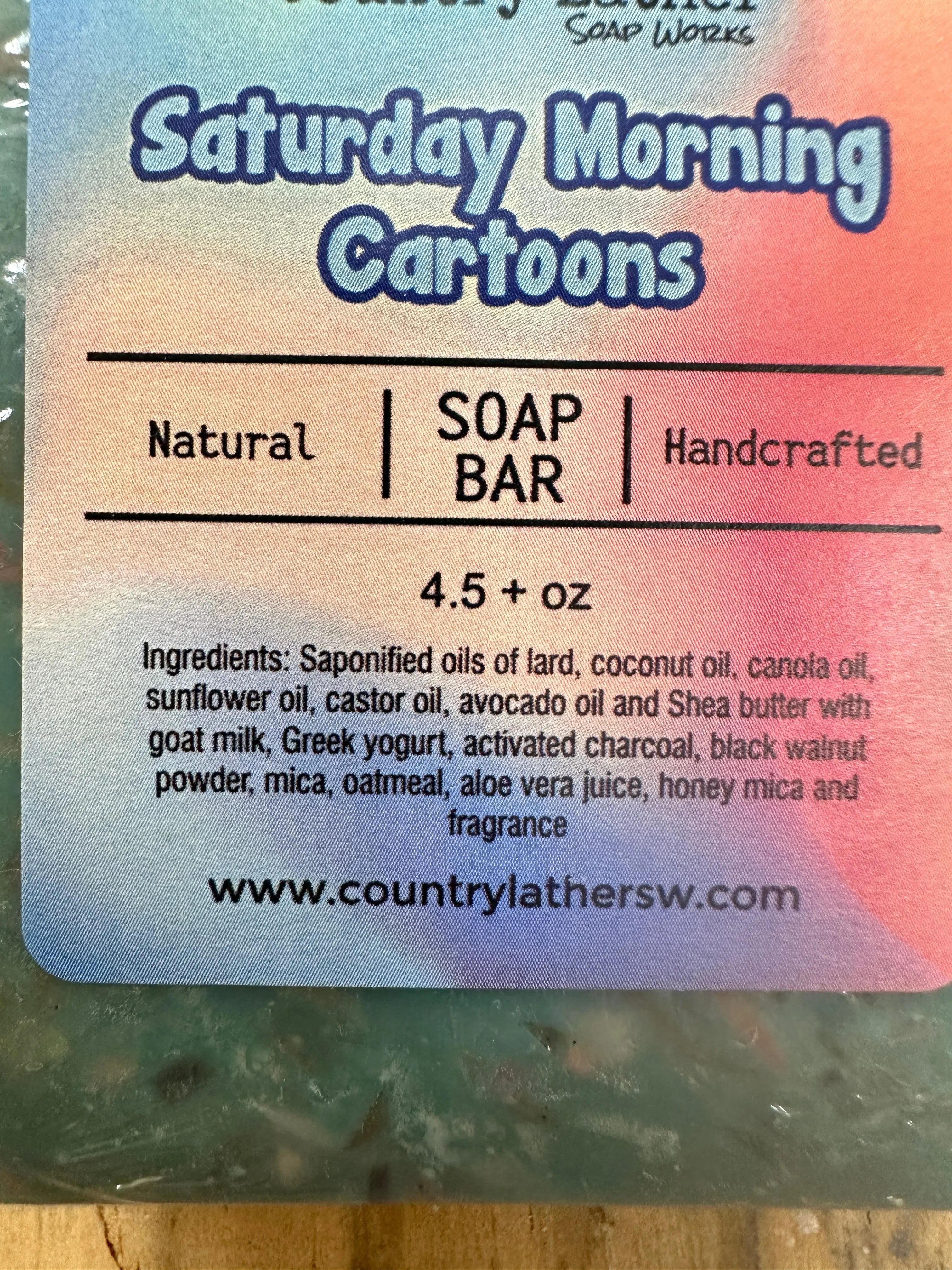 Saturday Morning Cartoons by Country Lather Soap Works, handmade bath and body detail photo 4