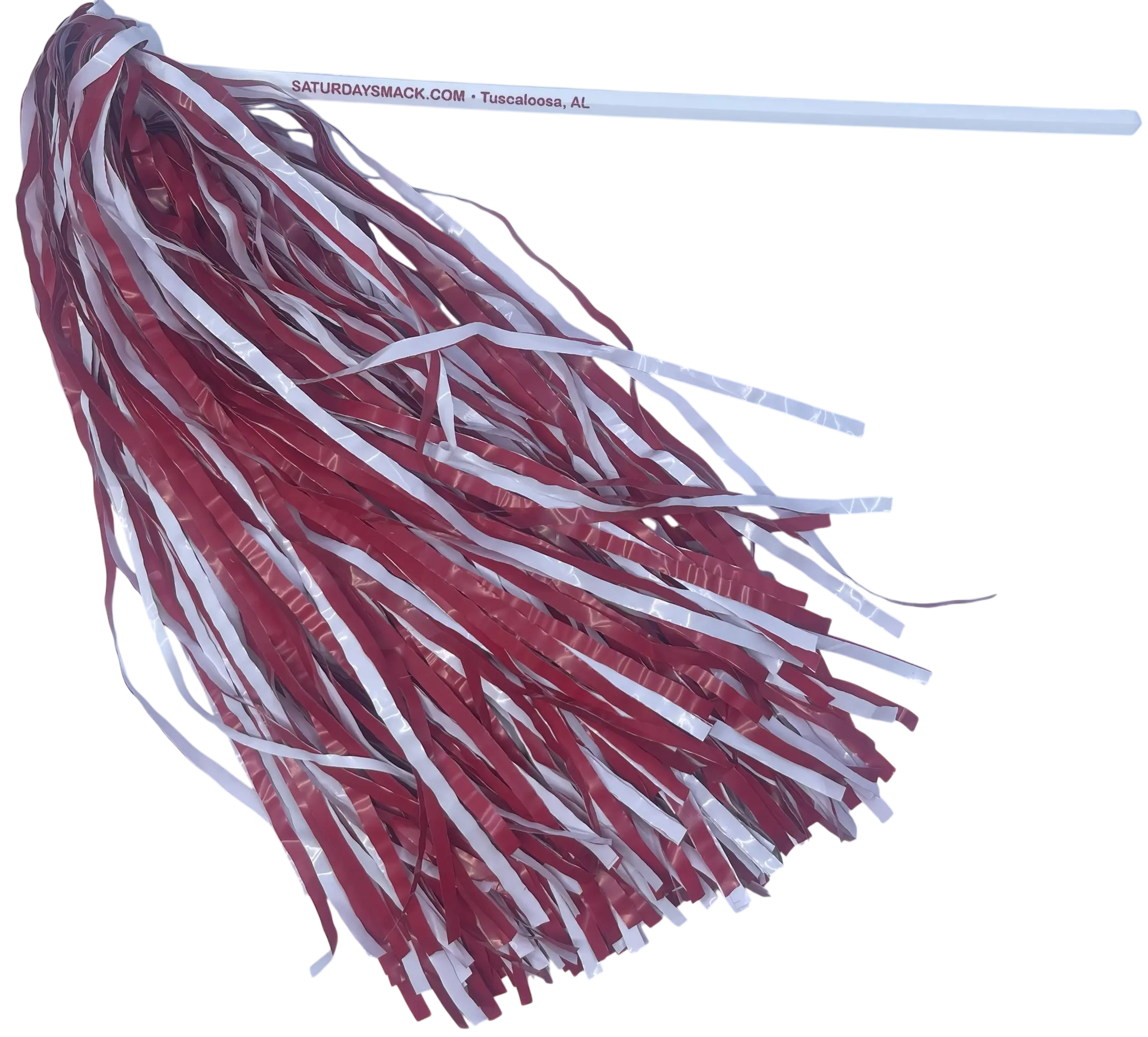 Saturday Smack Crimson/White Pom-Poms Gameday Shakers for Alabama Fans Plastic by Saturday Smack, sports fan accessories main product photo