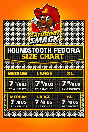 Saturday Smack Houndstooth Game Day Fedora For Alabama Fans Bear Byrant by Saturday Smack, custom hat detail photo 7
