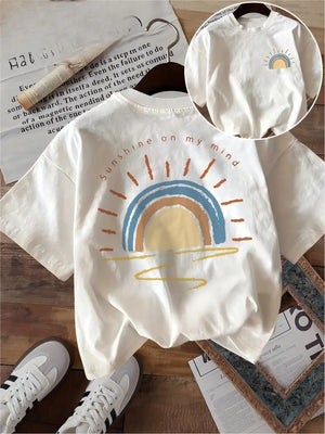 Sunshine On My Mind Retro Sun Graphic Tee — Unisex by The Mississippi Mermaid Mercantile - view 6