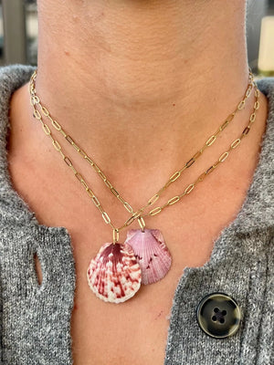 Scallop Paperclip Necklace by HALT, handmade jewelry main product photo