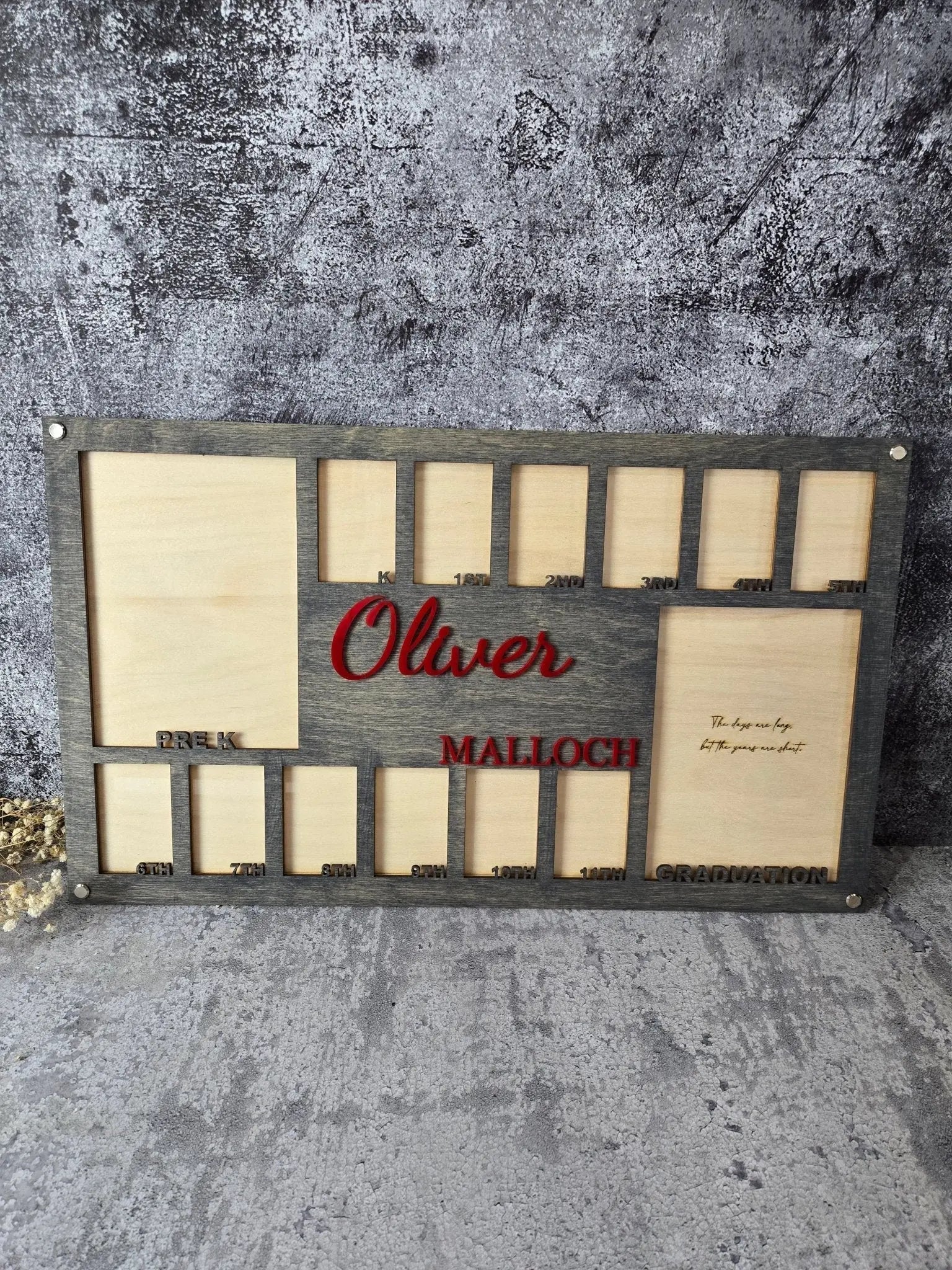 School Years Photo Frame | Kindergarten or Pre K to Graduation Picture Frame by EverLee Creations, Southern home decor detail photo 14