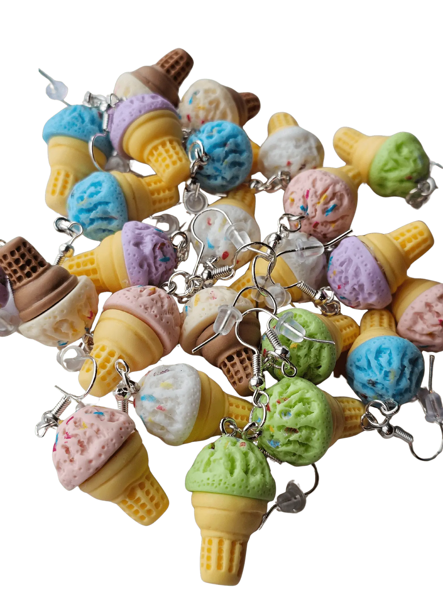 Ice Cream Cone Earrings by The Tween Space, handmade jewelry detail photo 3