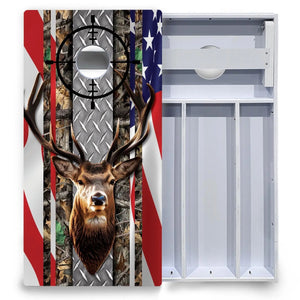 Scope Deer & Fish Cornhole Boards - All Weather Series by Cornhole Solutions, custom cornhole board detail photo 4