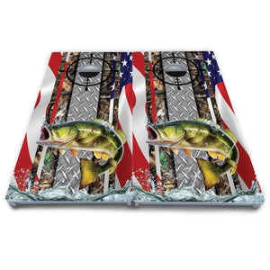 Scope Deer & Fish Cornhole Boards - All Weather Series by Cornhole Solutions, custom cornhole board detail photo 7