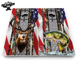 Scope Deer & Fish Cornhole Boards - Pro Solution Elite Series by Cornhole Solutions, custom cornhole board detail photo 13