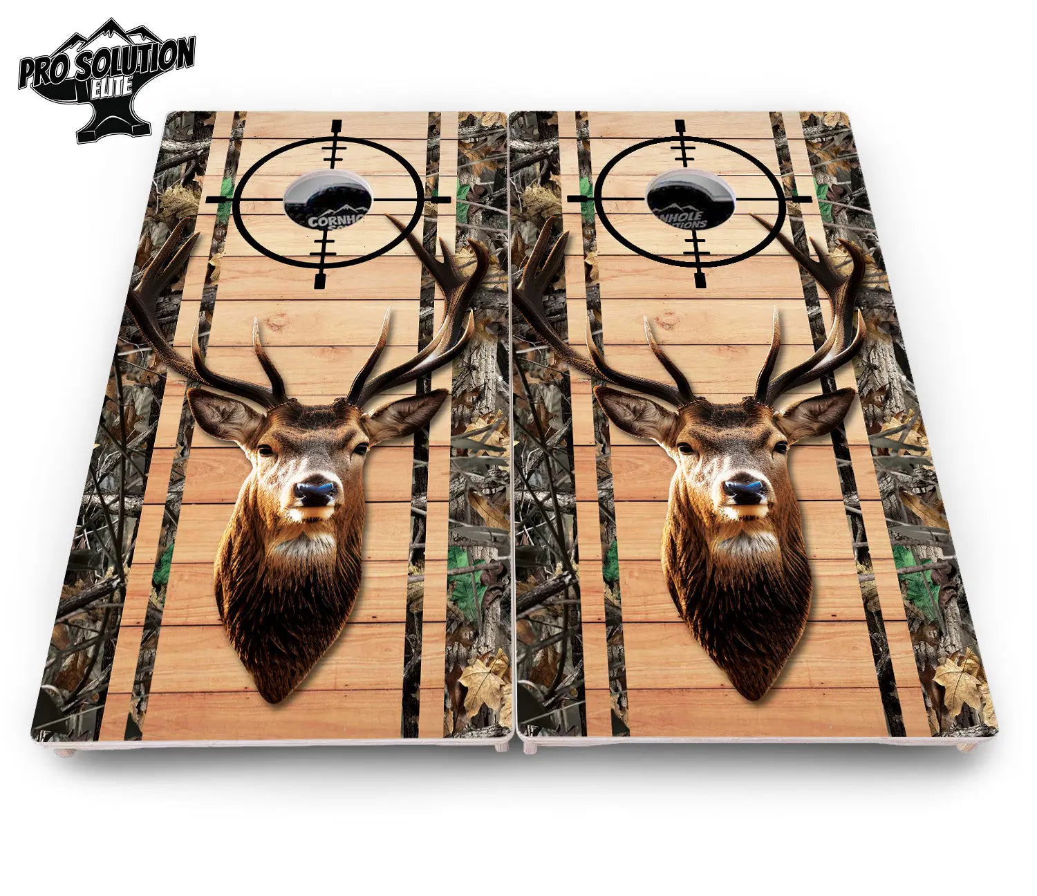 Scope Deer & Fish Plank Cornhole Boards - Pro Solution Elite Series by Cornhole Solutions, custom cornhole board detail photo 5