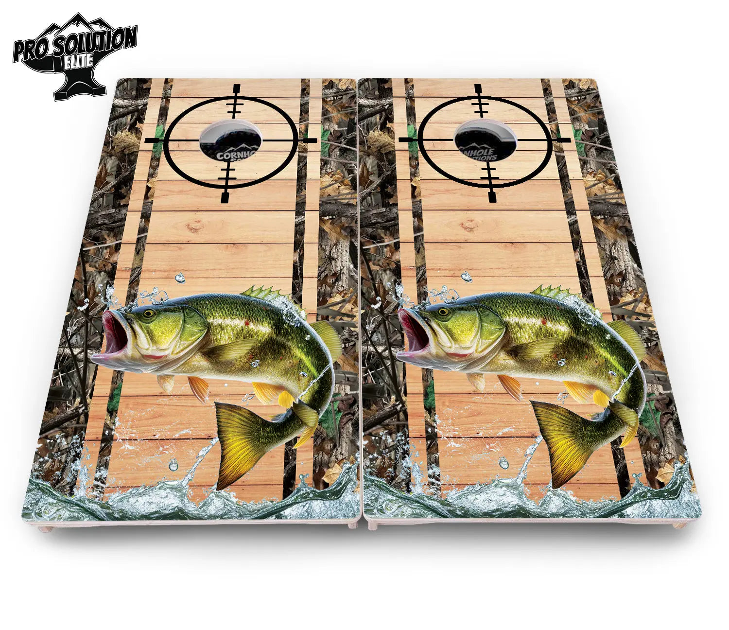 Scope Deer & Fish Plank Cornhole Boards - Pro Solution Elite Series by Cornhole Solutions, custom cornhole board detail photo 10
