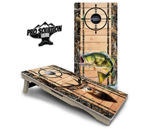 Scope Deer & Fish Plank Cornhole Boards - Pro Solution Elite Series by Cornhole Solutions, custom cornhole board detail photo 12