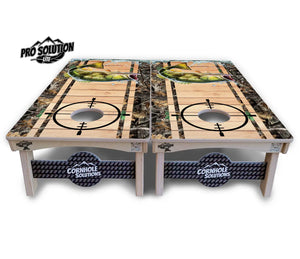 Scope Deer & Fish Plank Cornhole Boards - Pro Solution Lite Series by Cornhole Solutions, custom cornhole board detail photo 3