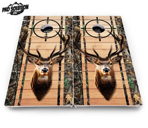 Scope Deer & Fish Plank Cornhole Boards - Pro Solution Lite Series by Cornhole Solutions, custom cornhole board detail photo 4