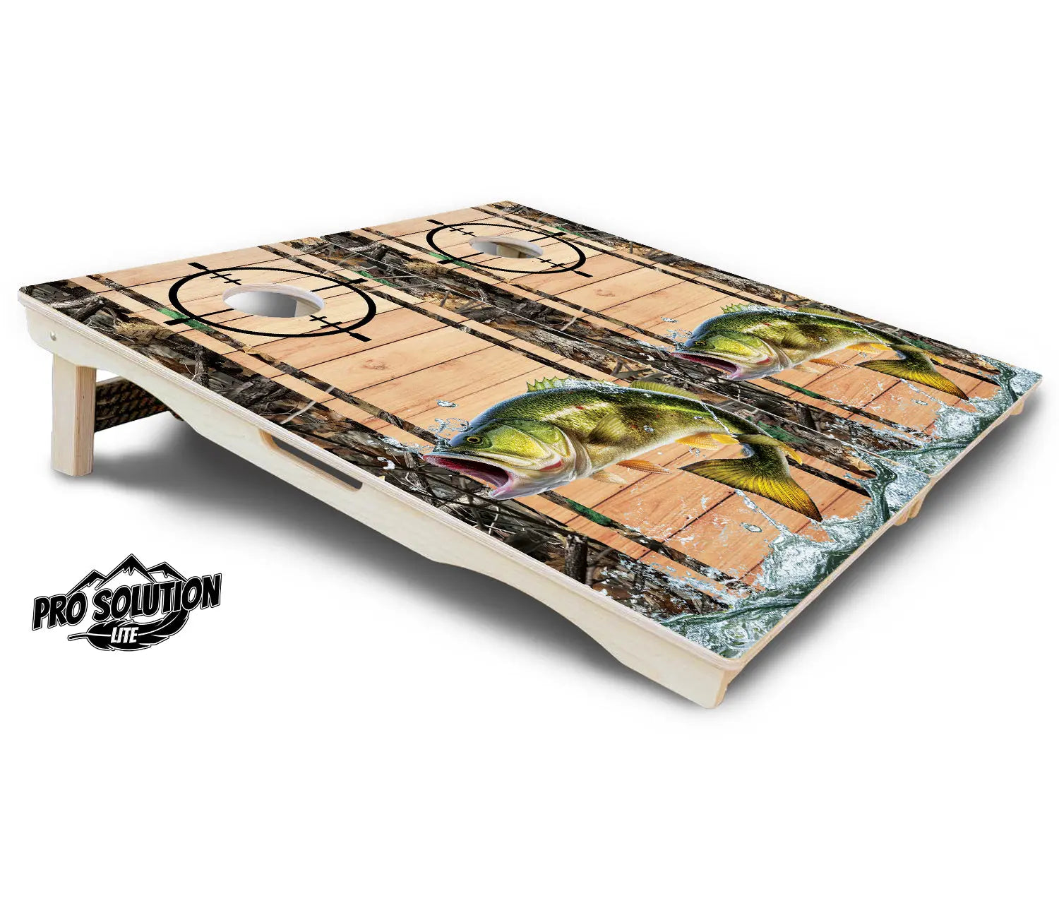 Scope Deer & Fish Plank Cornhole Boards - Pro Solution Lite Series by Cornhole Solutions, custom cornhole board detail photo 10