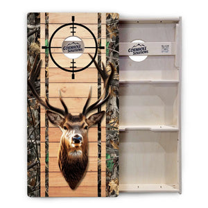 Scope Deer & Fish Plank Cornhole Boards - Professional Tournament Series by Cornhole Solutions, custom cornhole board detail photo 7