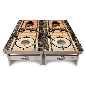 Scope Deer & Fish Plank Cornhole Boards - Professional Tournament Series by Cornhole Solutions, custom cornhole board detail photo 13