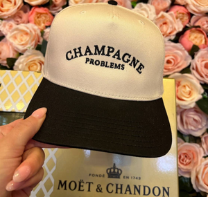 Champagne Problems - Black Vintage Trucker Hat by KenzKustomz, Southern lifestyle apparel detail photo 7