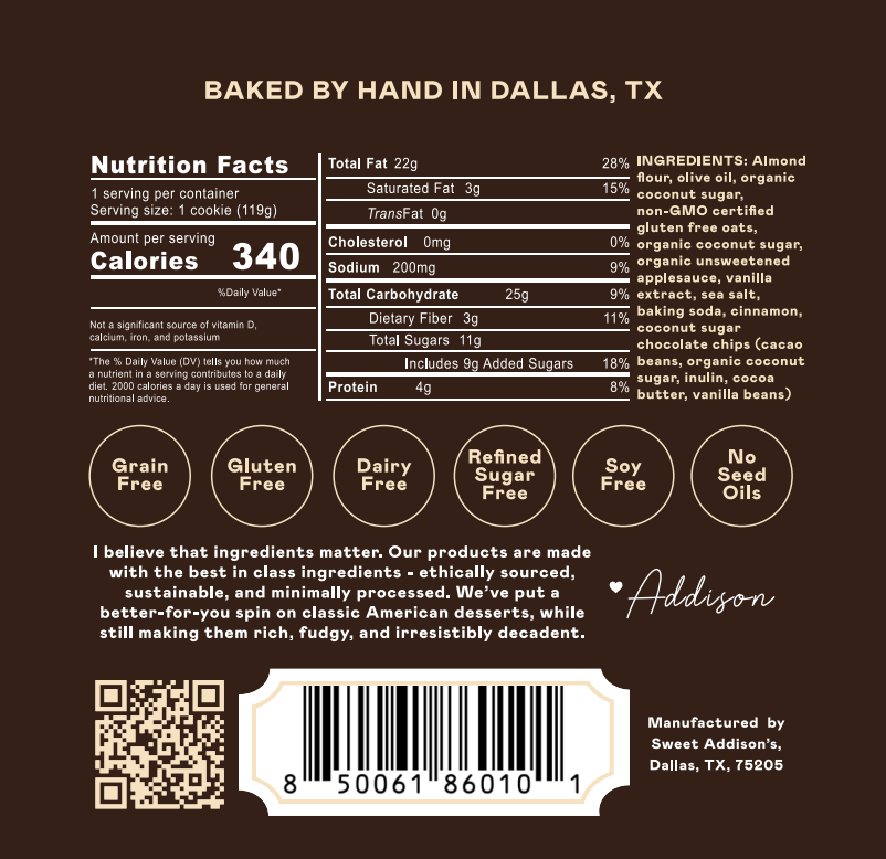 Oatmeal Chocolate Chip Cookies by Sweet Addison's, product view 2