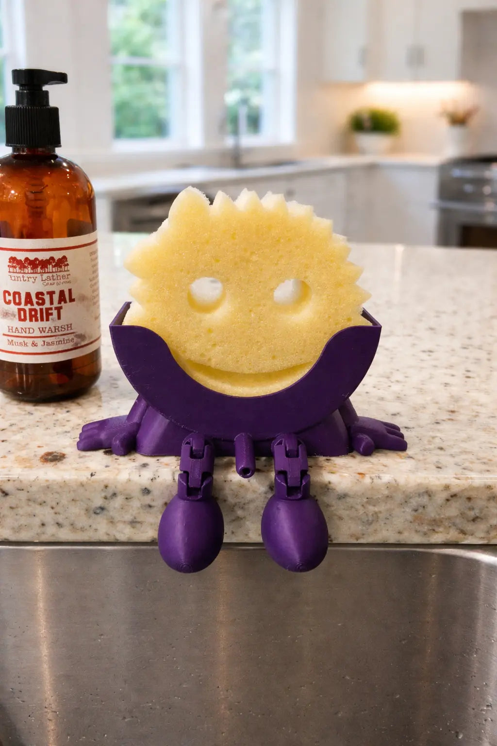 Scrub Daddy Sponge Holder with Hanging Feet | 3D Printed Sink Caddy by The Tween Space, Southern food gift detail photo 4