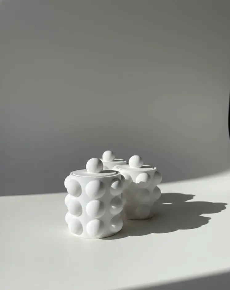 Sculpted Dot Candle by Believe Candle, scented candle detail photo 5