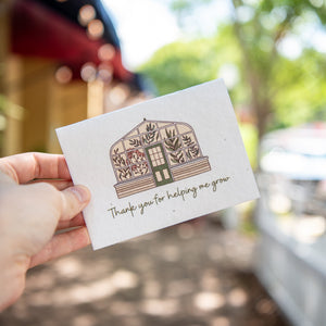 Thank You For Helping Me Grow - Plantable Seed cards by Still Magnolia, paper gift main product photo