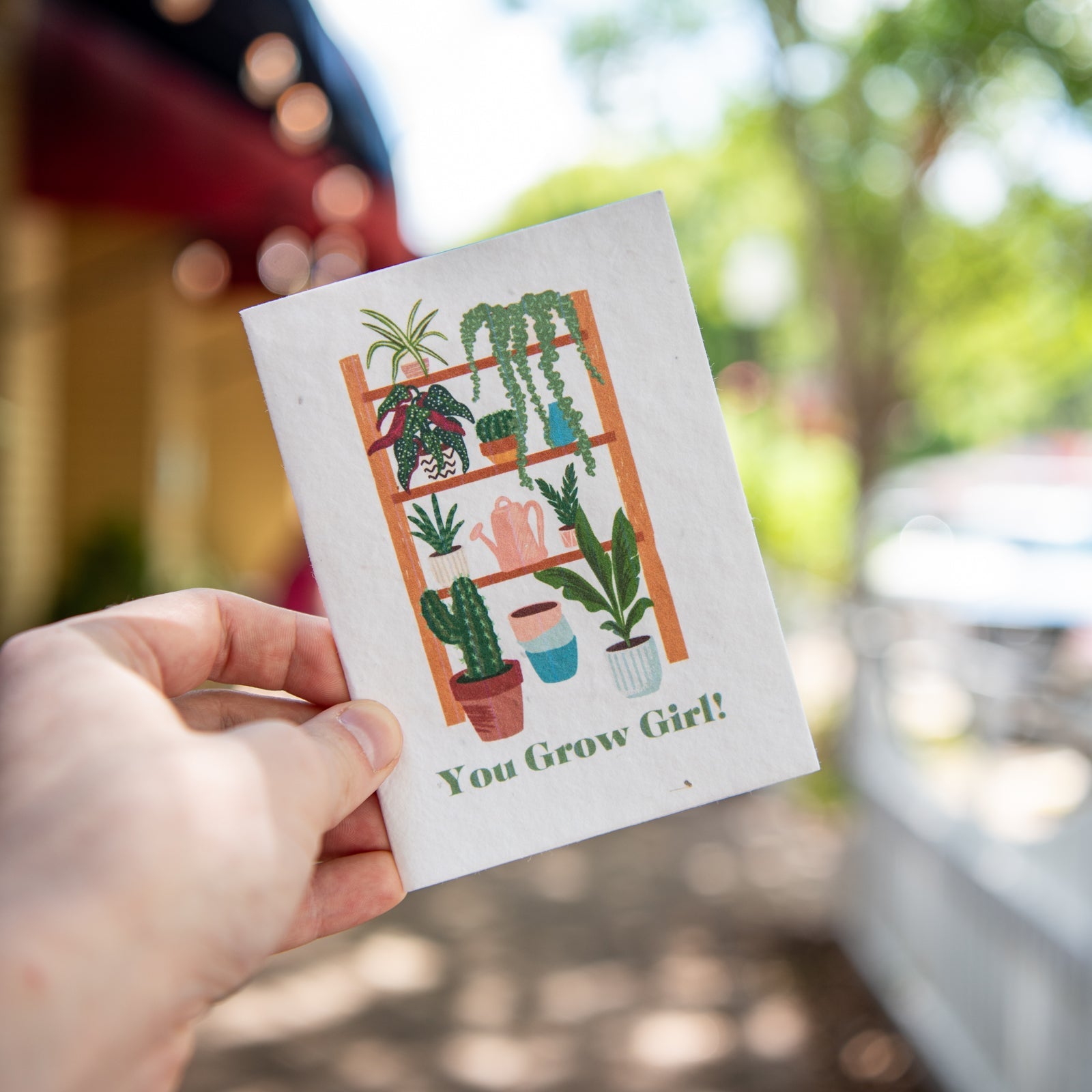 You Grow Girl - Plantable Seed Card by Still Magnolia, paper gift detail photo 2