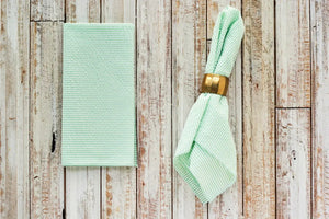 Seersucker Dinner Napkins, set of 4 by Dot and Army, cloth napkins detail photo 3