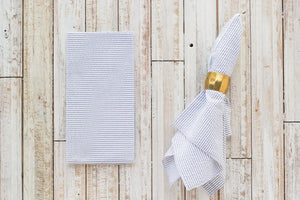 Seersucker Dinner Napkins, set of 4 by Dot and Army, cloth napkins detail photo 9