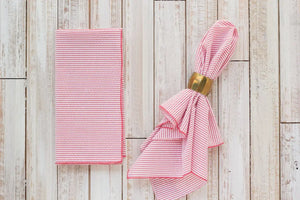 Seersucker Everyday Napkins, set of four by Dot and Army, cloth napkins detail photo 2