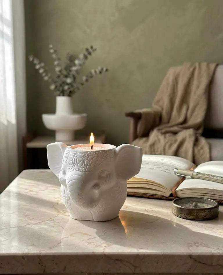 Serene Elephant by Believe Candle, scented candle detail photo 3