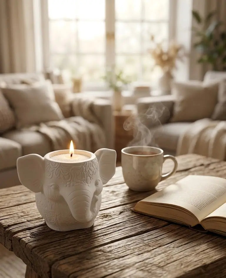 Serene Elephant by Believe Candle, scented candle detail photo 5
