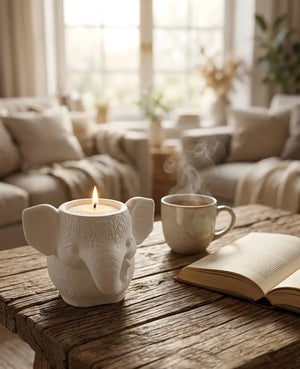 Serene Elephant by Believe Candle, scented candle detail photo 5