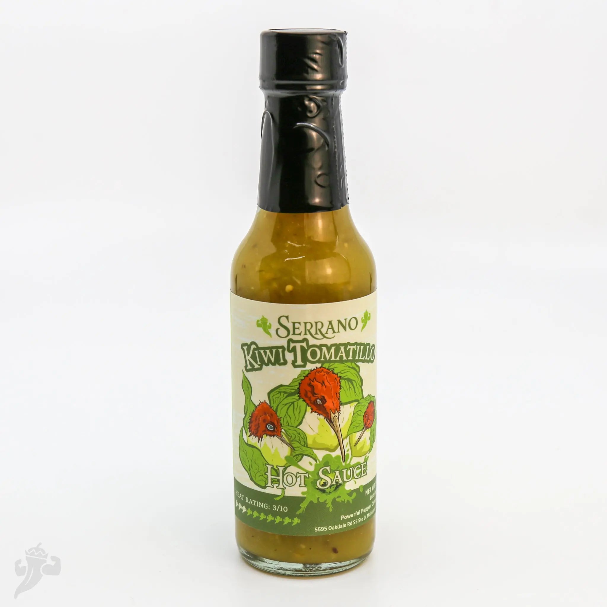 Serrano Kiwi & Tomatillo Hot Sauce by Powerful Pepper Company, Southern food gift main product photo