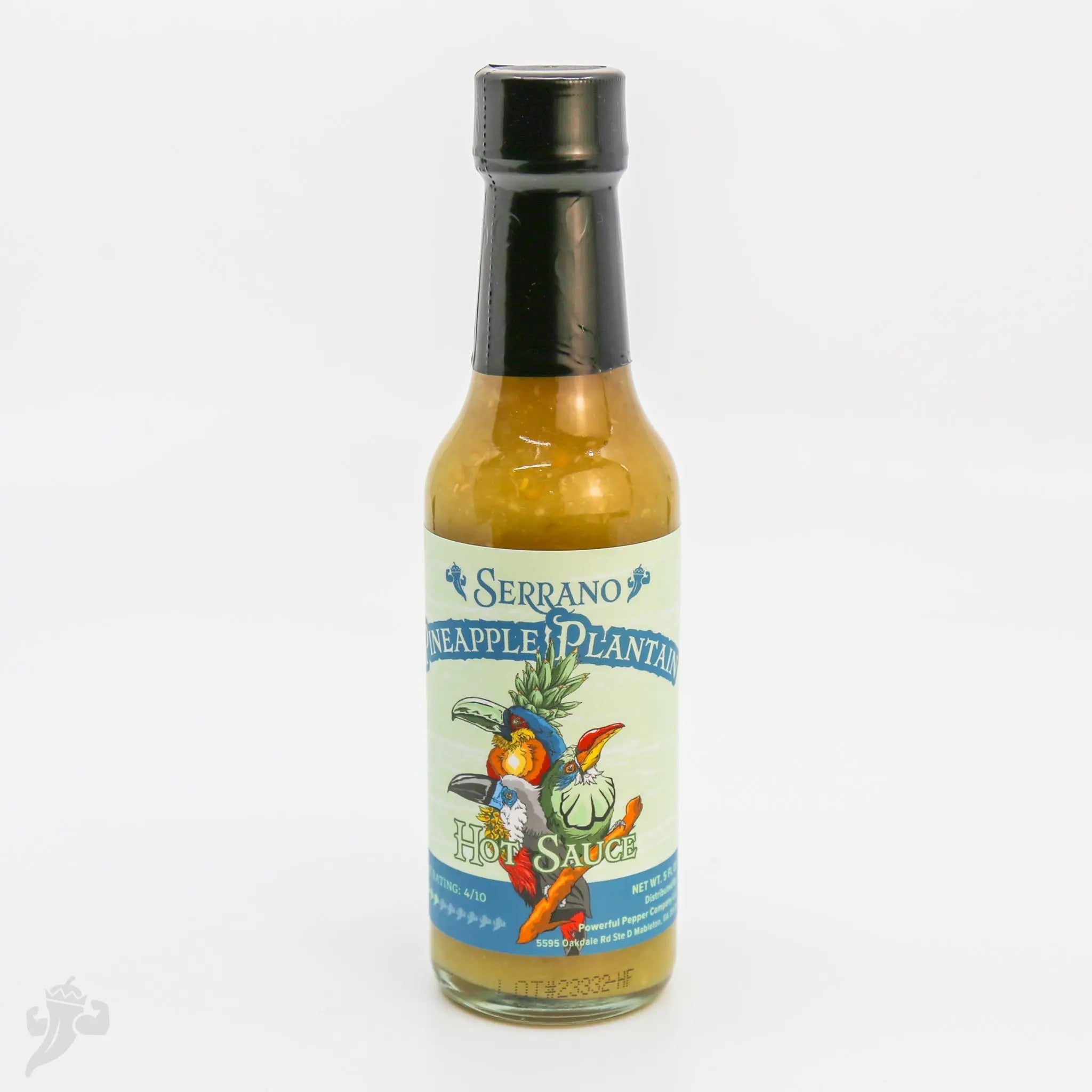 Serrano Pineapple Plantain Hot Sauce by Powerful Pepper Company, Southern food gift main product photo
