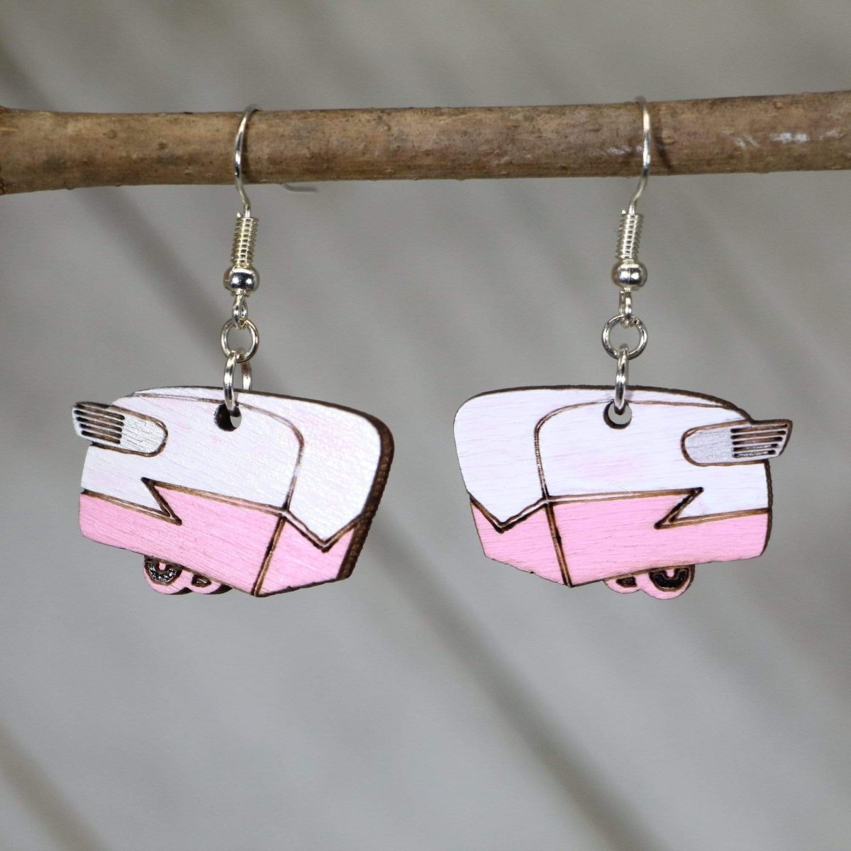 Shasta Camper Wooden Dangle Earrings | Vintage Camper Jewelry