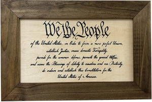 We The People Constitution Gun Concealment Furniture - Handcrafted Hidden Gun Storage Wall Decor - Hidden Safe Furniture with Magnetic Lock for Quick by Bellewood Designs