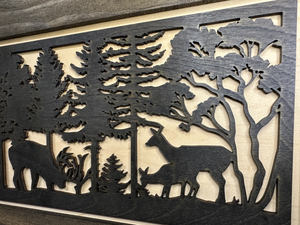 Gun Concealment Furniture - Deer Hunter Coat Rack Hidden Wall Safe with Hooks for Coats, Bags, & Hats - Quick Access Hidden Gun Storage - Wood Gun Cab by Bellewood Designs