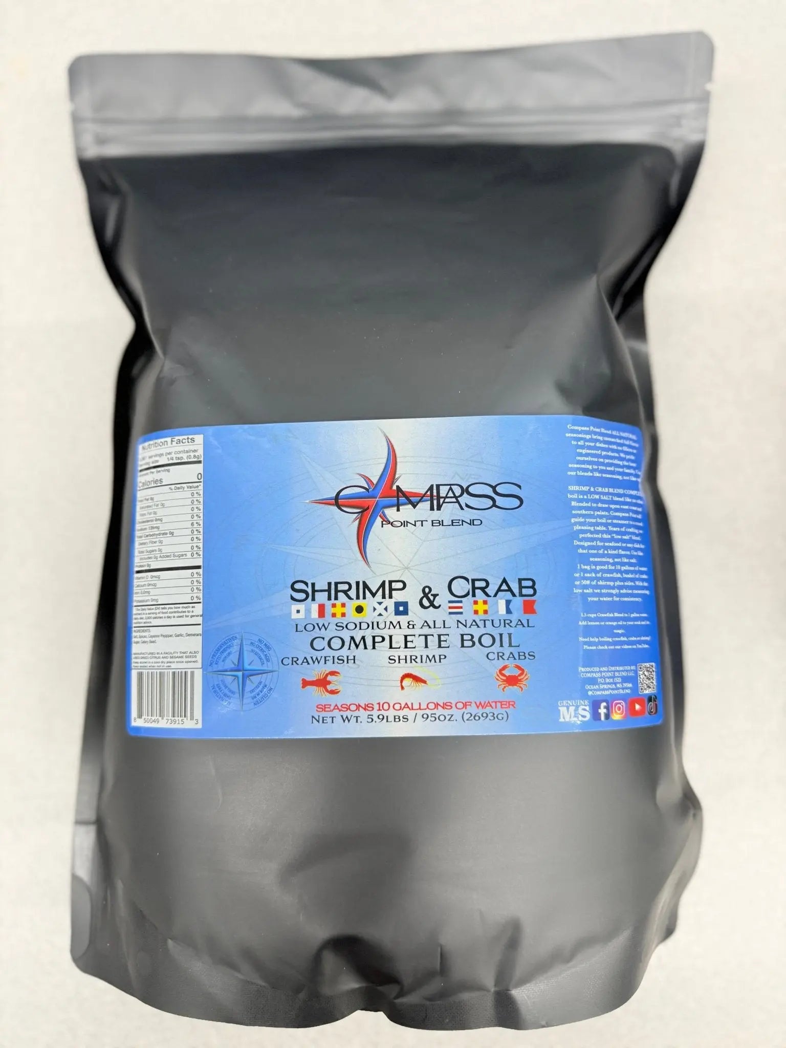 Shrimp and Crab Boil by Compass Point, natural skincare main product photo