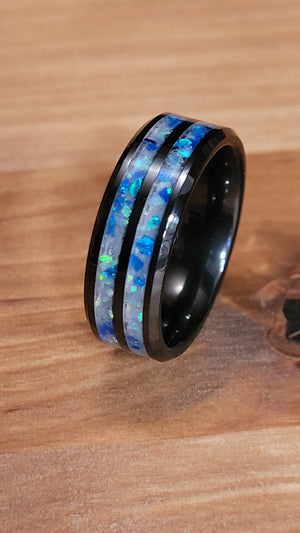 Side by Side Memorial Ring by Cotton Street Art Company, handmade jewelry detail photo 3