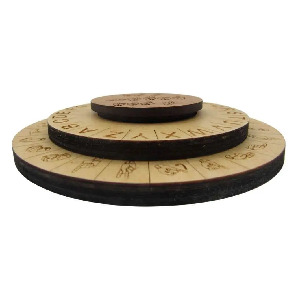 Sign Language Cipher Wheel - ASL Decoder Disk Escape Room Prop by Creative Escape Rooms, Southern home decor detail photo 4
