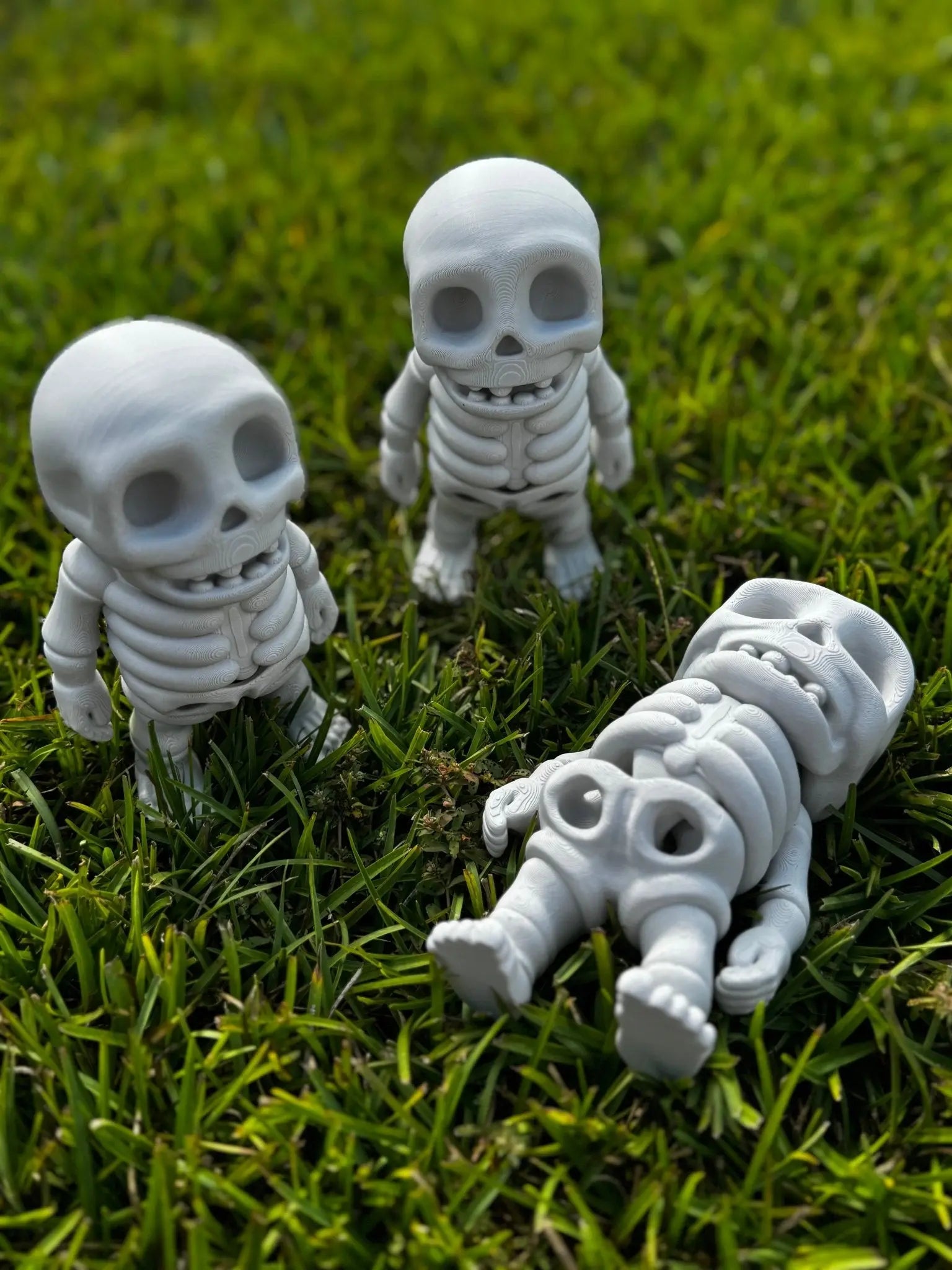 Skeleton 3D Printed Fidget Toy | Large Spooky Sensory Toy by Mushroom Lady Co, paper gift detail photo 2