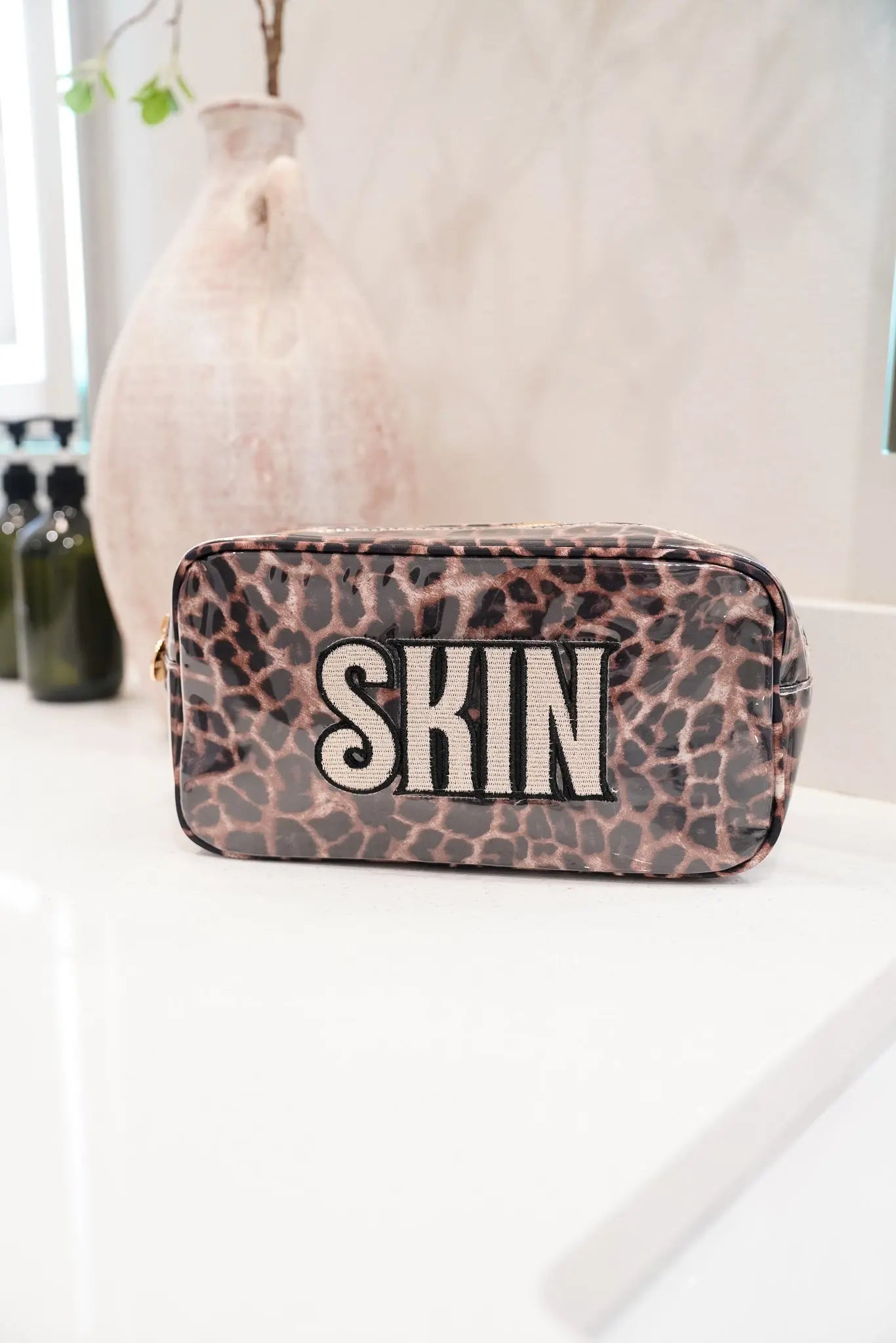 Skin - Leopard Clear Coat Large Bag by KenzKustomz, handmade leather goods main product photo
