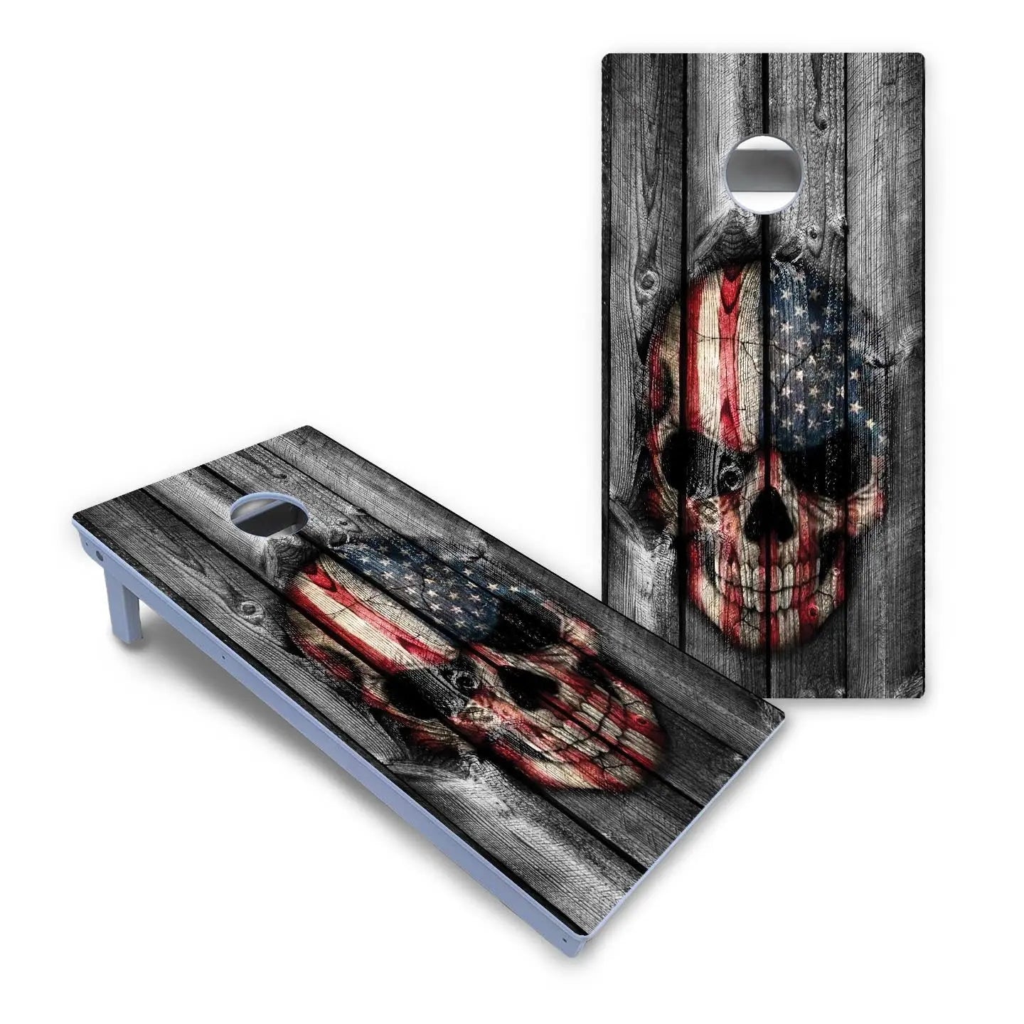 Skull Flag Cornhole Boards - All Weather Series by Cornhole Solutions, custom cornhole board detail photo 2