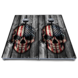 Skull Flag Cornhole Boards - All Weather Series by Cornhole Solutions, custom cornhole board detail photo 4