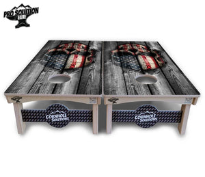 Skull Flag Cornhole Boards - Pro Solution Elite Series by Cornhole Solutions, custom cornhole board detail photo 3